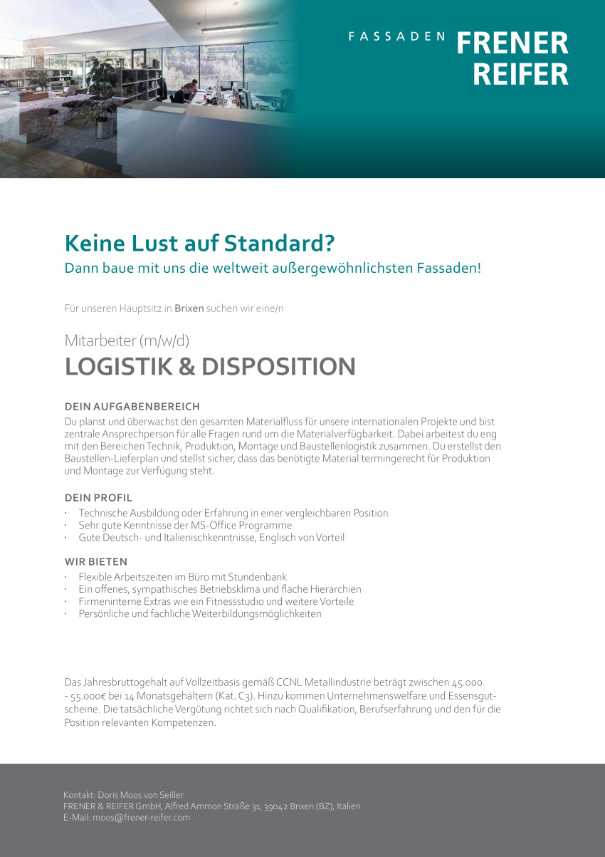 Mitarbeiter (m/w/d) Logistik & Disposition